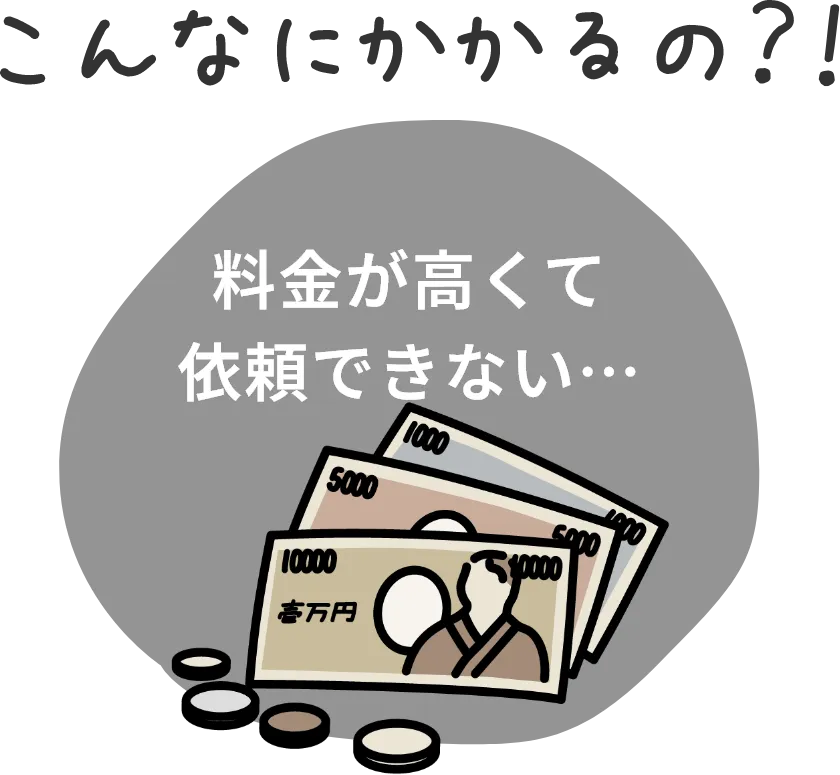 料金が高くて依頼できない…